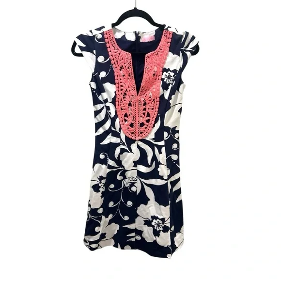 Lilly Pulitzer Briella Printed Fit and Flare A Line Floral Palm Beach Dress - Picture 6 of 7